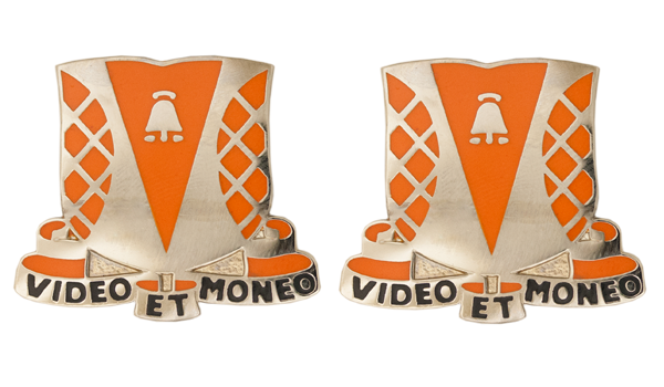 551st Signal Battalion Unit Crest - Pair - VIDEO ET MONEO