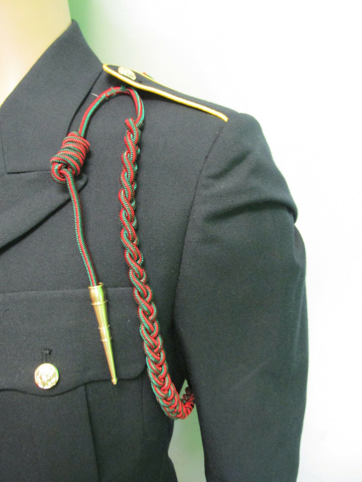 U.S. Army Fourragere - NEW - French WWII Shoulder Cord with Gold Tip