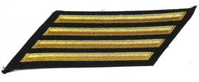 Authentic U.S. Navy Surplus CPO E-7 Hash Marks GOLD - Set of 4 Service Stripes