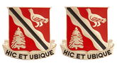 588th Engineer Battalion Unit Crest - Pair - HIC ET UBIQUE