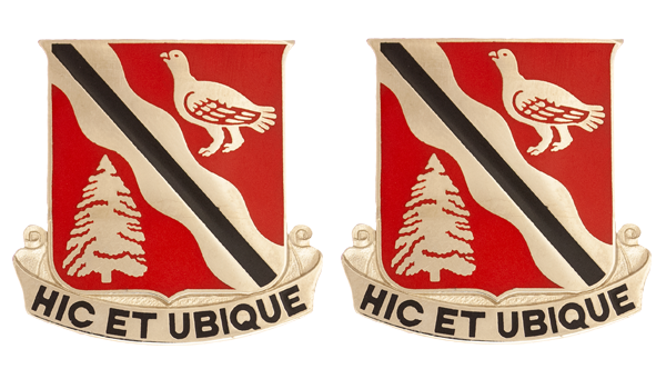 588th Engineer Battalion Unit Crest - Pair - HIC ET UBIQUE