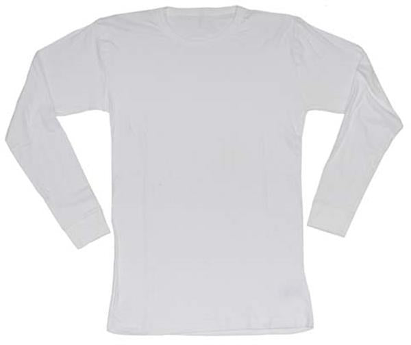 Italian Long Sleeve Polypropylene Undershirt - WHITE