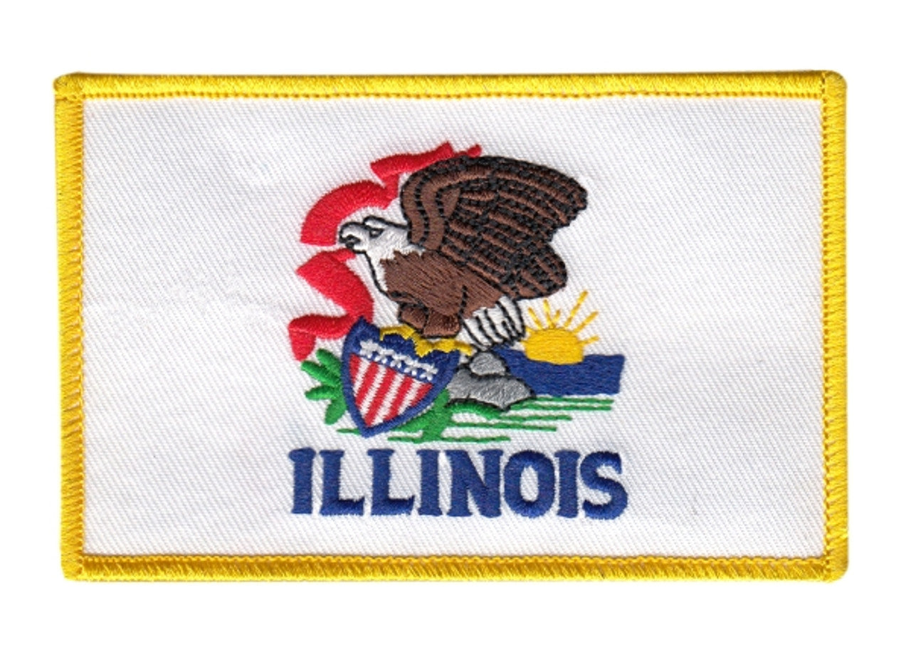 Illinois State Flag Patch - 4 inch