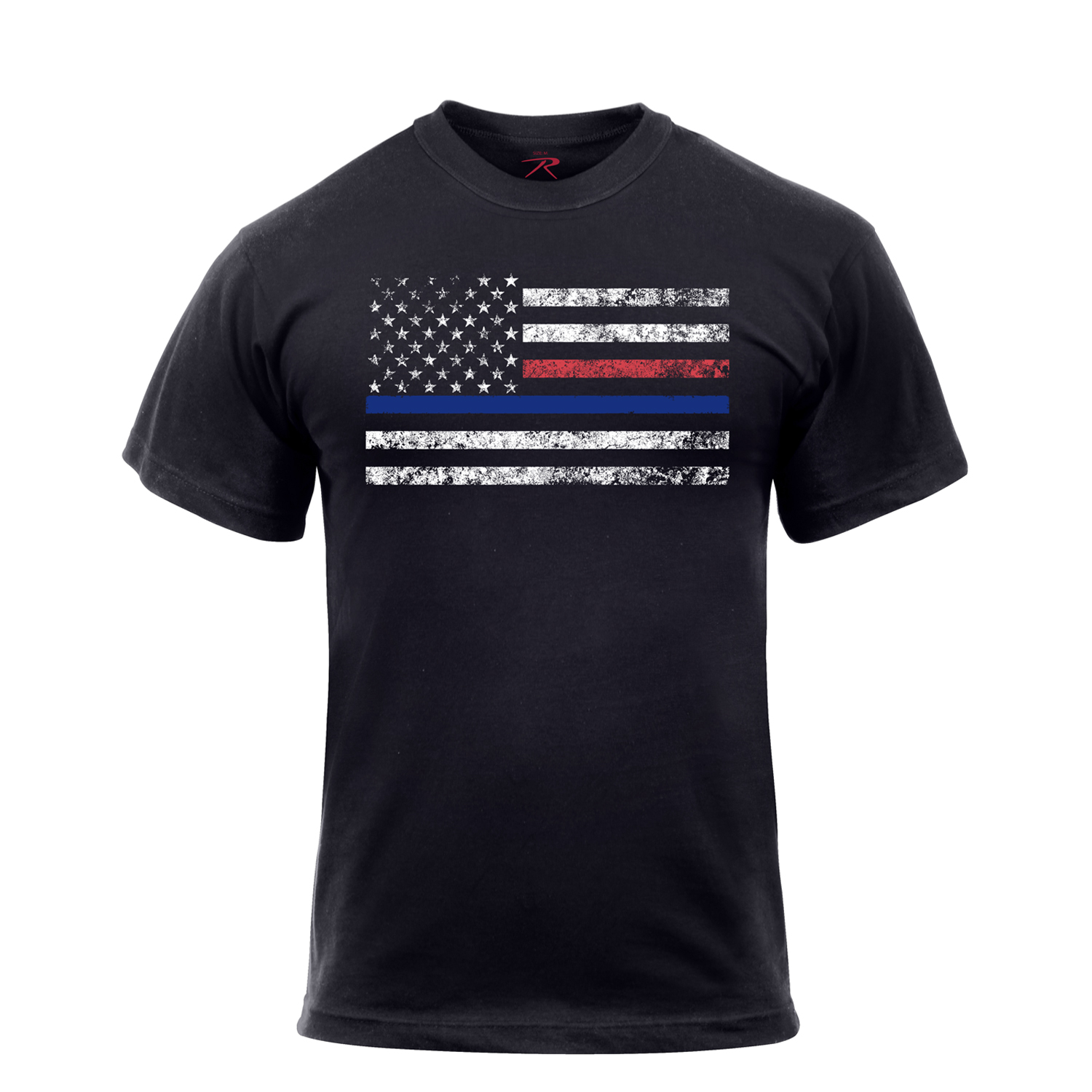 Rothco Thin Blue Line & Thin Red Line T-shirt with U.S. Flag