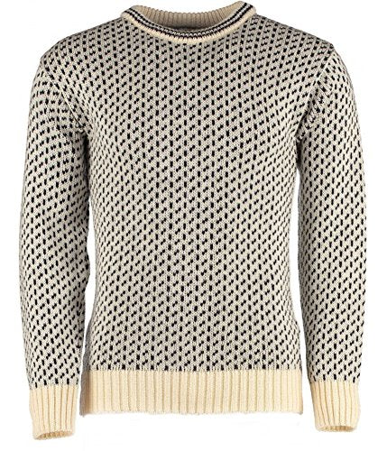 Dover Crew Neck Sweater Classic Norwegian Pattern | Wooly Pully