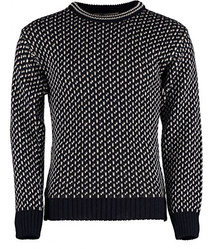 Dover Crew Neck Sweater Classic Norwegian Pattern | Wooly Pully
