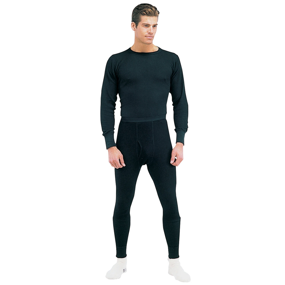 Rothco Thermal Knit Underwear Top Black