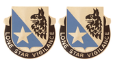 636th Military Intelligence Battalion Unit Crest - Pair - LONE STAR VIGILANCE