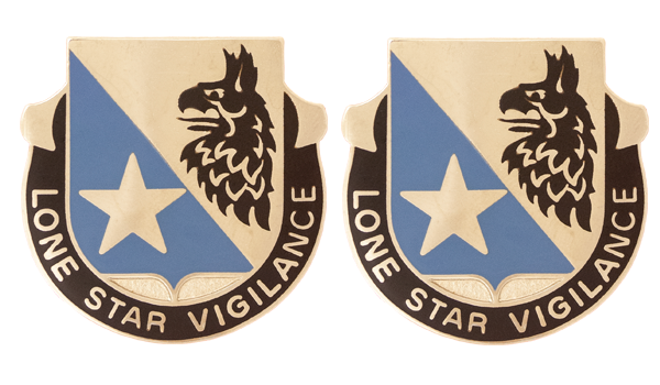 636th Military Intelligence Battalion Unit Crest - Pair - LONE STAR VIGILANCE