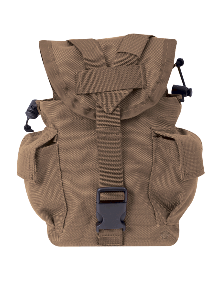 5ive Star Gear M.O.L.L.E. Compatible 1-Quart Canteen/Utility Pouch Coyote Brown