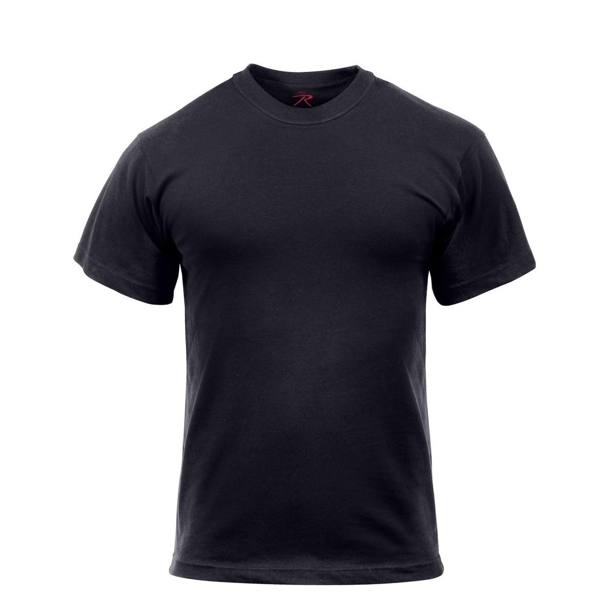 Rothco Solid Color Cotton / Polyester Blend Military T-Shirt Black