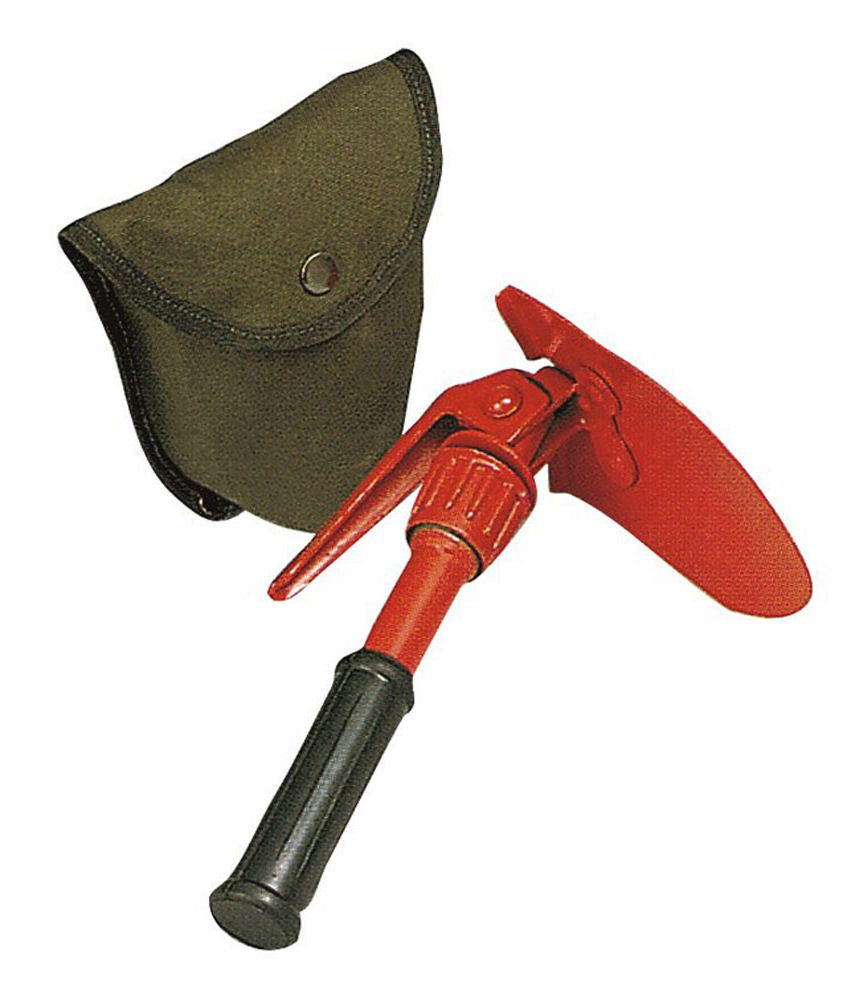 Rothco Orange Mini Pick & Shovel with Cover - Entrenching Tool - E-Tool