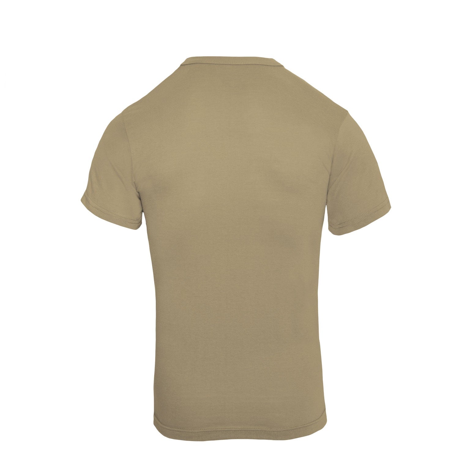 Rothco Solid Color Cotton / Polyester Blend Military T-Shirt Khaki