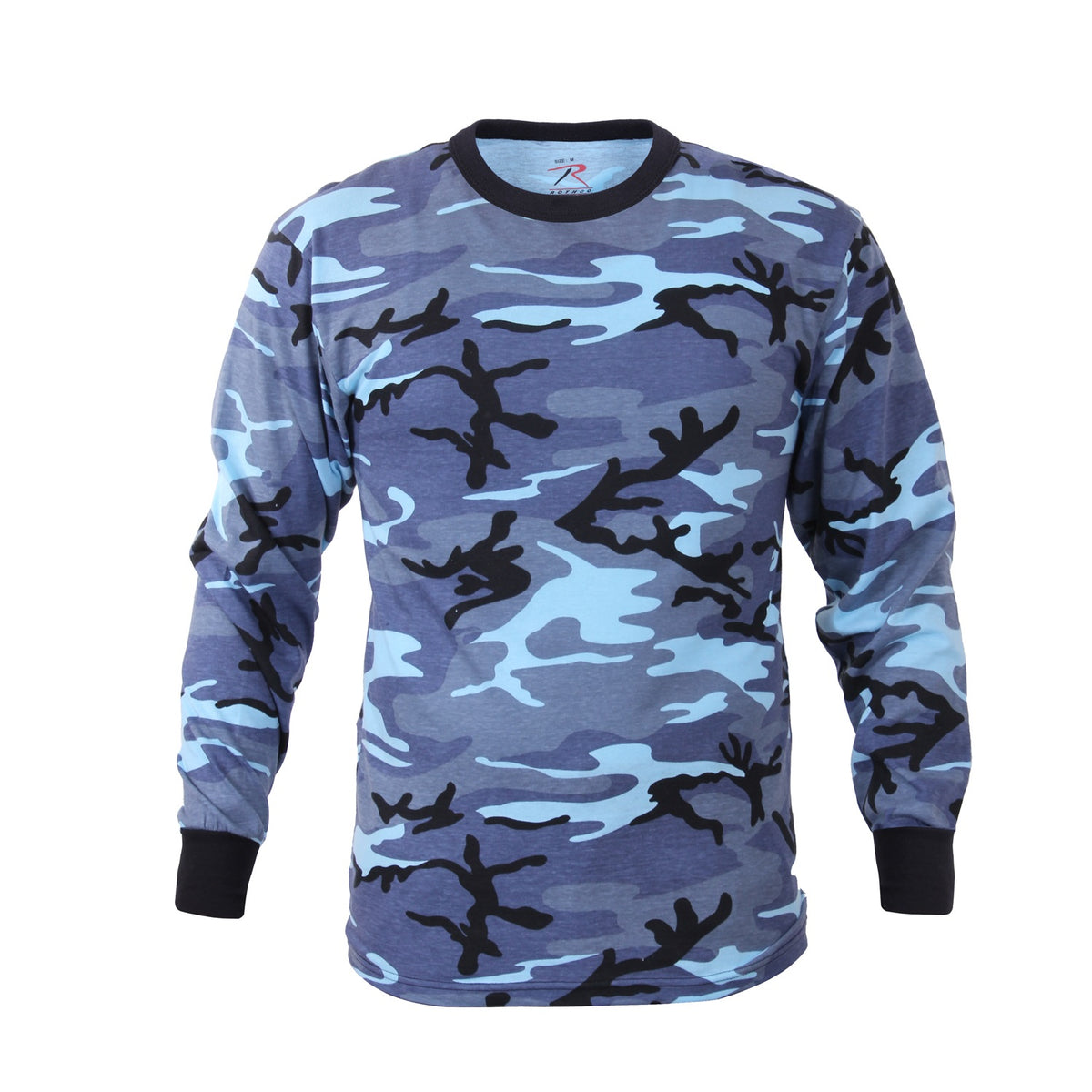Rothco Long Sleeve Colored Camo T-Shirt Sky Blue Camo