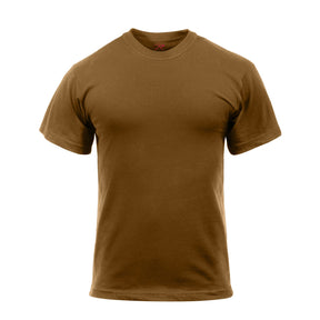 Rothco Solid Color Cotton / Polyester Blend Military T-Shirt Coyote Brown