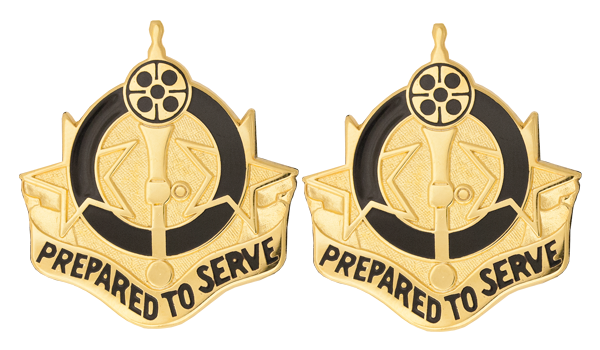 695th Support Battalion Unit Crest - Pair - PREPARED TO SERVE