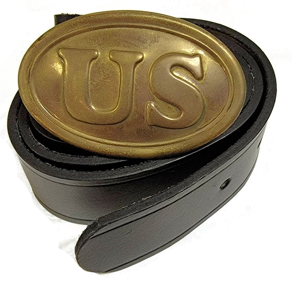 Handmade U.S. Civil War Era Style Leather Belt With Brass Eagle Buckle – Reenactment Gear
