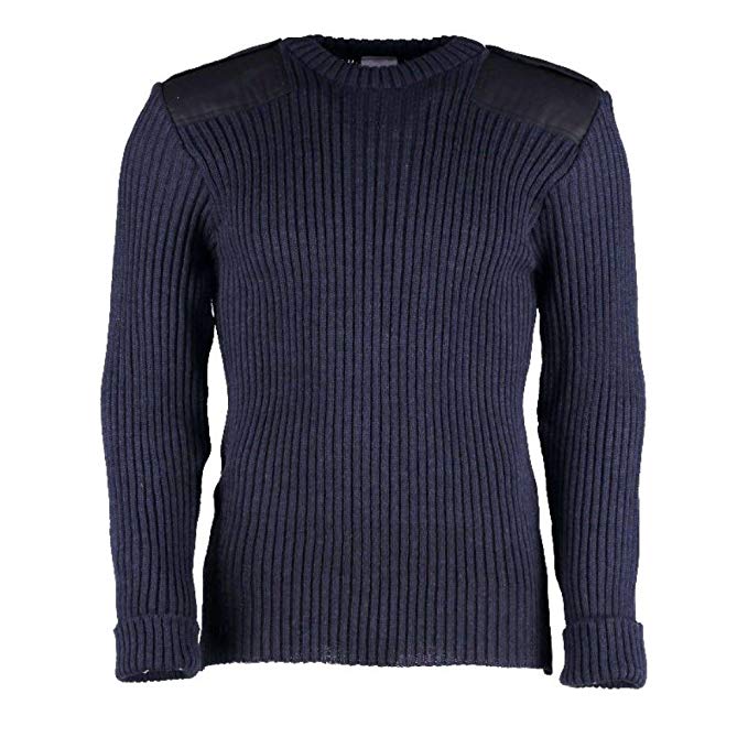 Woolly Pully CREW Neck Sweater with Epaulets and Pen Pocket - Various Colors