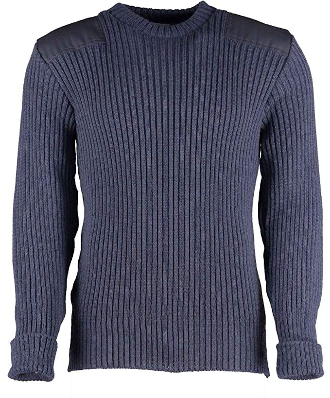 Woolly Pully CREW Neck Sweater with Epaulets and Pen Pocket - Various Colors