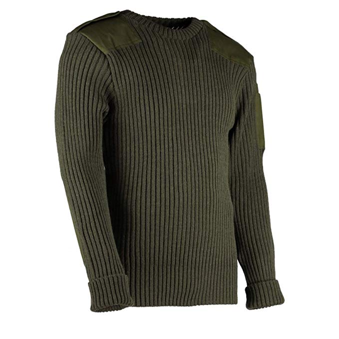 Woolly Pully CREW Neck Sweater with Epaulets and Pen Pocket - Various Colors