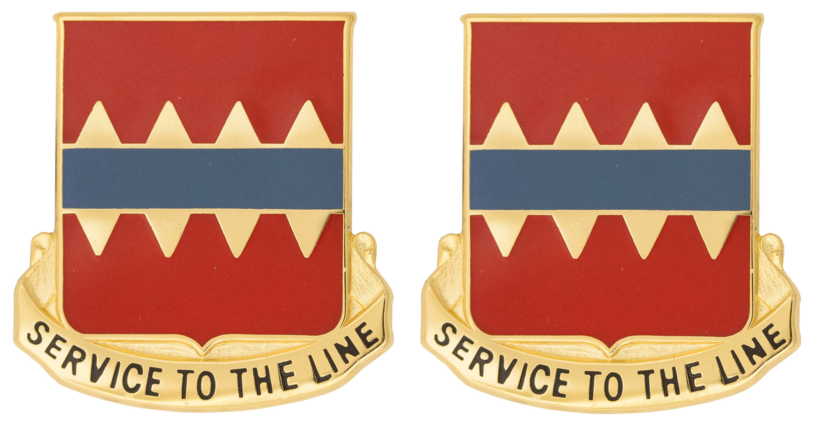 725TH Support Battalion Unit Crest - Pair - SERVICE TO THE LINE