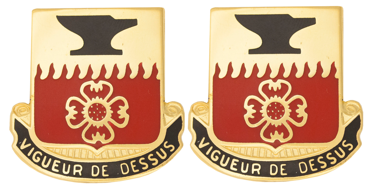 730th Quartermaster Battalion Unit Crest - Pair - VIGUEUR DE DESSUS