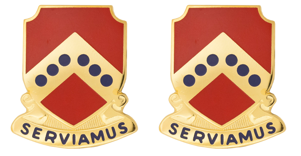 732nd Maintenance Battalion Unit Crest - Pair - SERVIAMUS