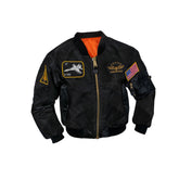 Rothco Kids Flight Jacket With Patches Black