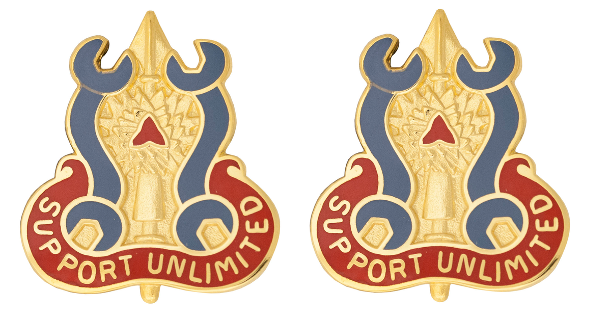 737th Maintenance Battalion Unit Crest - Pair - SUPPORT UNLIMITED