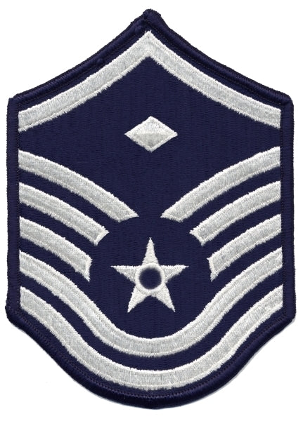 Air Force Chevron Blue and Silver (Pair) Master Sergeant