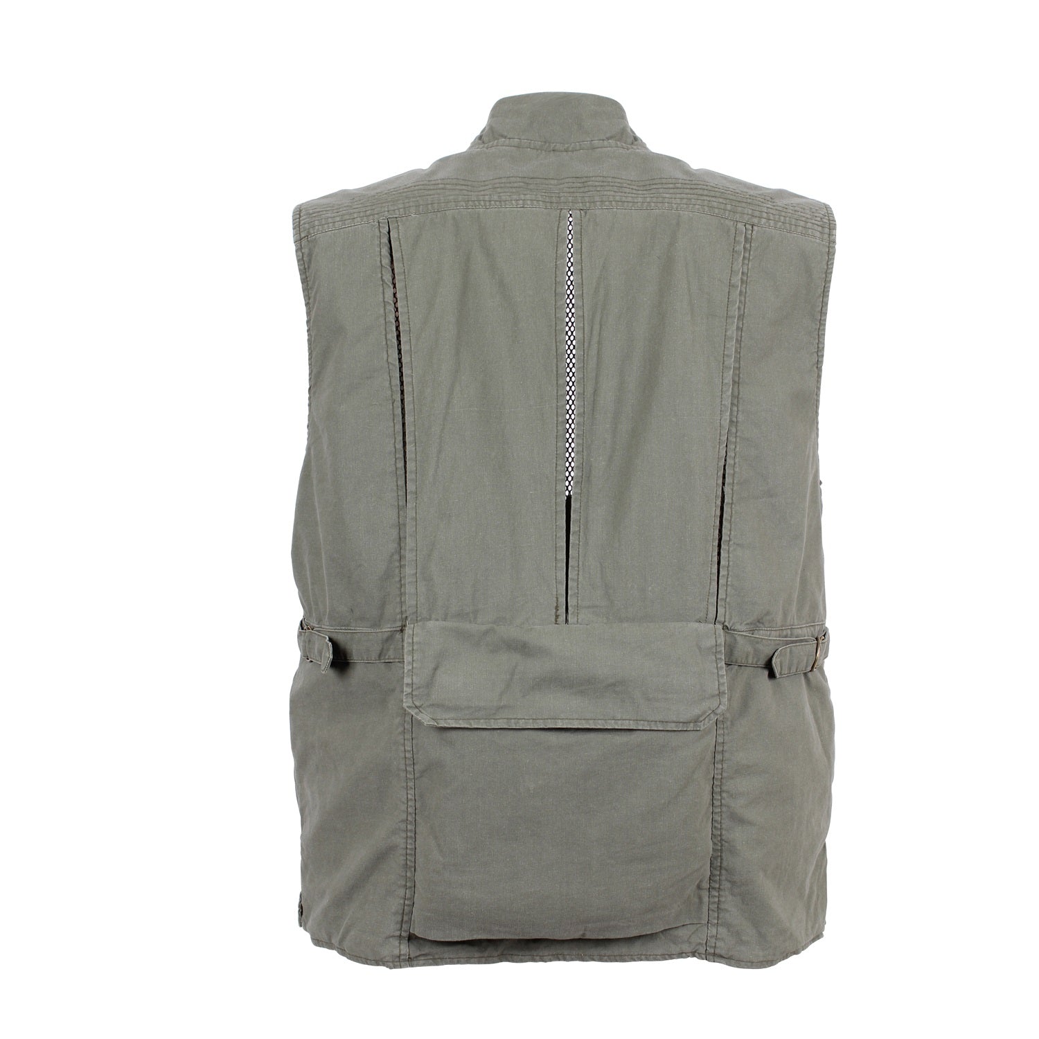 Rothco Khaki Safari Outback Convertible Vest Jacket – Zip-Off Sleeves, 19 Pockets – Size L