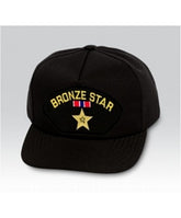 Bronze Star with Bronze Star Medal Black Ball Cap US Made - 771900