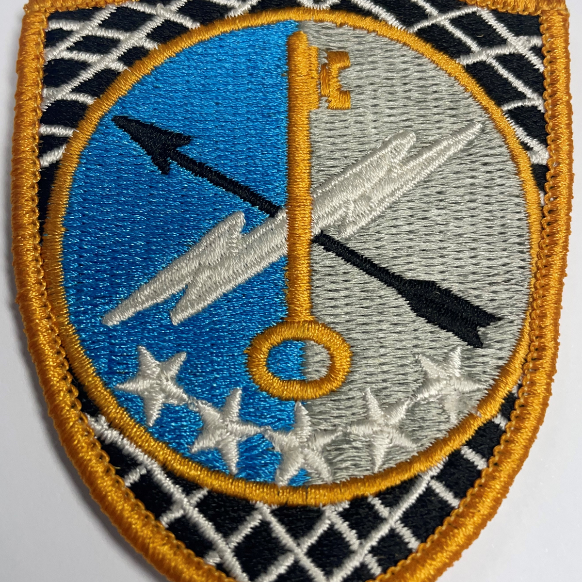 army dress blue patches Army Male Staff Sergeant Gold Chevron Embroidered on Blue