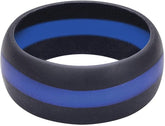 Thin Blue Line Silicone Ring