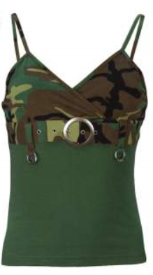 Woodland Womens 2-Tone Tank Top with Buckle