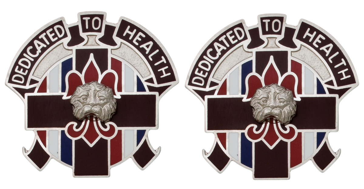 807th Medical Brigade Unit Crest - Pair - DEDICATED TO HEALTH