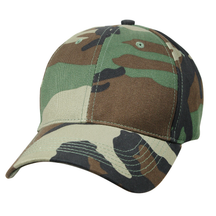 Camouflage baseball cap on a white background