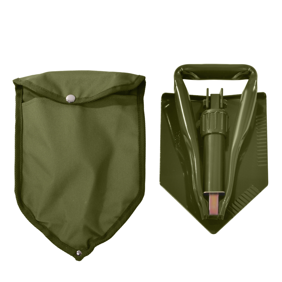 Rothco Deluxe Tri-Fold Shovel with Cover - Entrenching Tool - E-Tool