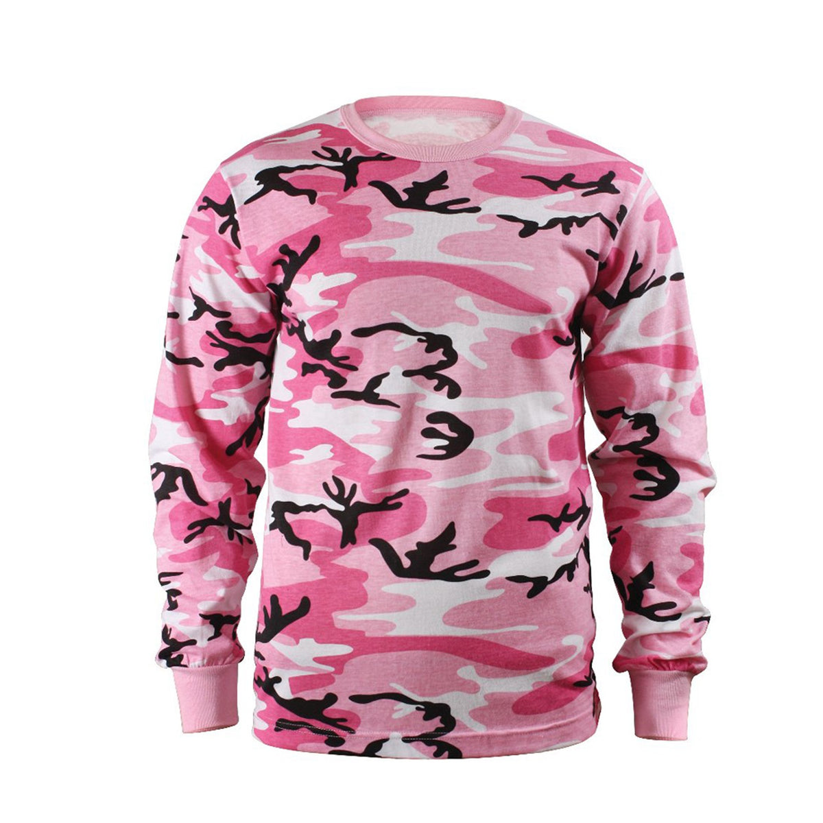 Rothco Long Sleeve Colored Camo T-Shirt Pink Camo