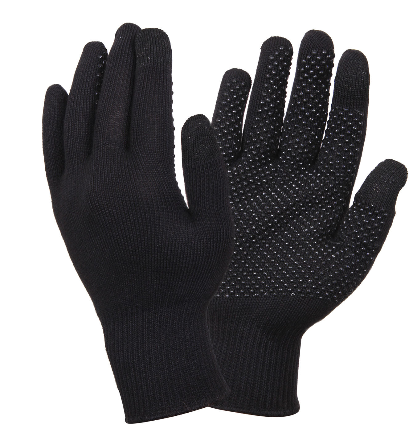 Rothco Touch Screen Gloves With Gripper Dots - BLACK