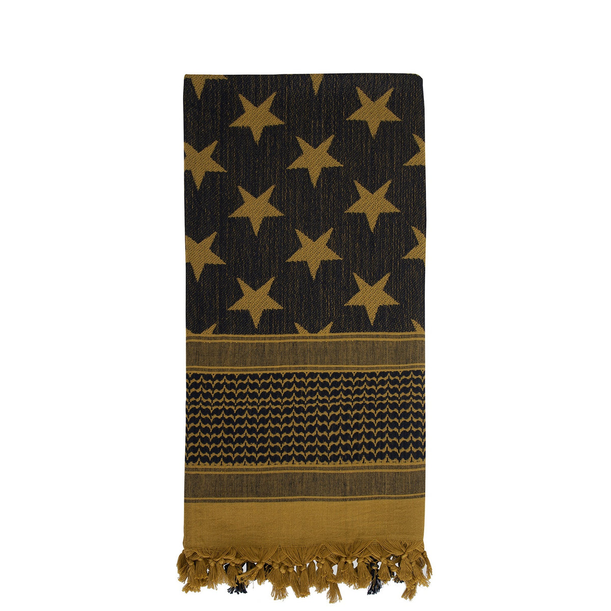 Rothco Stars and Stripes US Flag Shemagh Tactical Desert Keffiyeh Scarf Coyote Brown