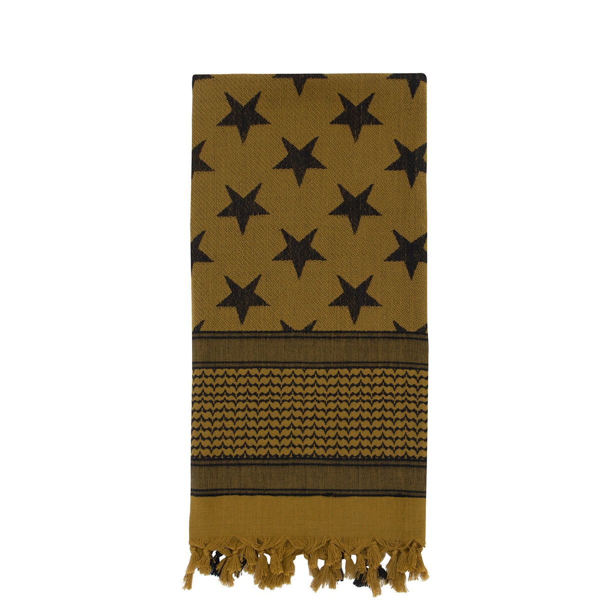 Rothco Stars and Stripes US Flag Shemagh Tactical Desert Keffiyeh Scarf Coyote Brown