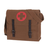 Vintage Medic Canvas Bag With Cross