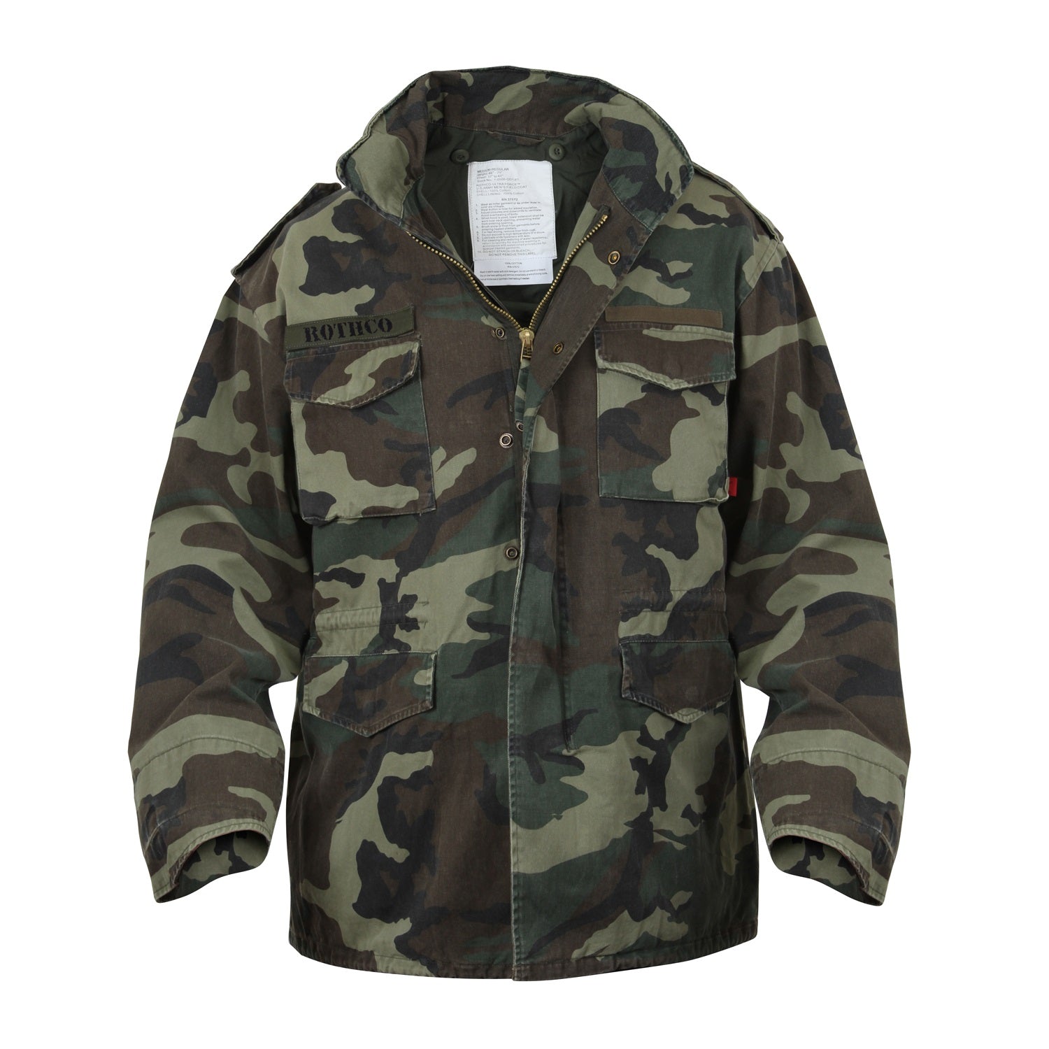 Rothco × Us CUSTOMIZED M-65 MODS COAT Rothco Woodland Camo M-65 Field Jacket | U.S. Patriot
