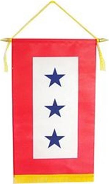 Family Member Military Service Banner - 3 BLUE STAR