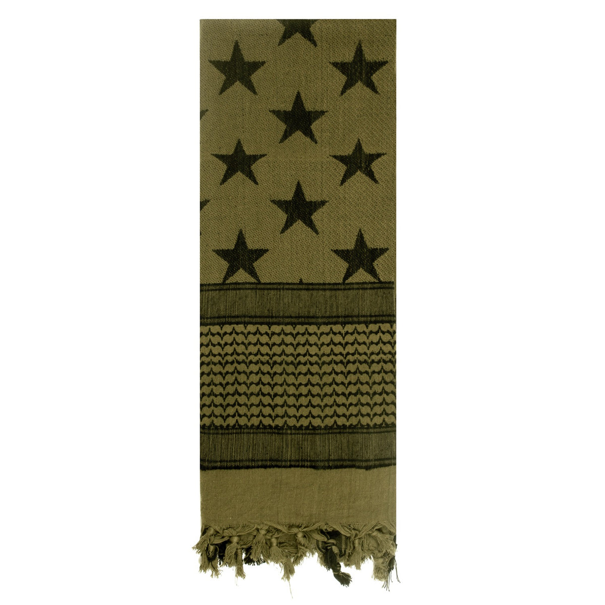 Rothco Stars and Stripes US Flag Shemagh Tactical Desert Keffiyeh Scarf Olive Drab