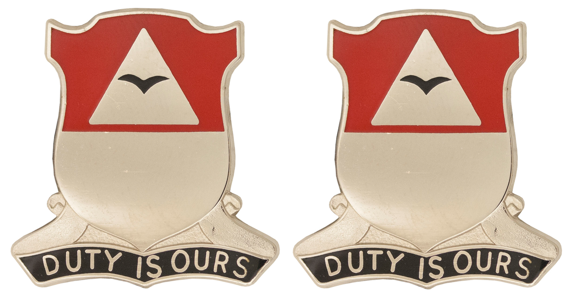 890th Engineer Battalion Unit Crest - Pair - DUTY IS OURS