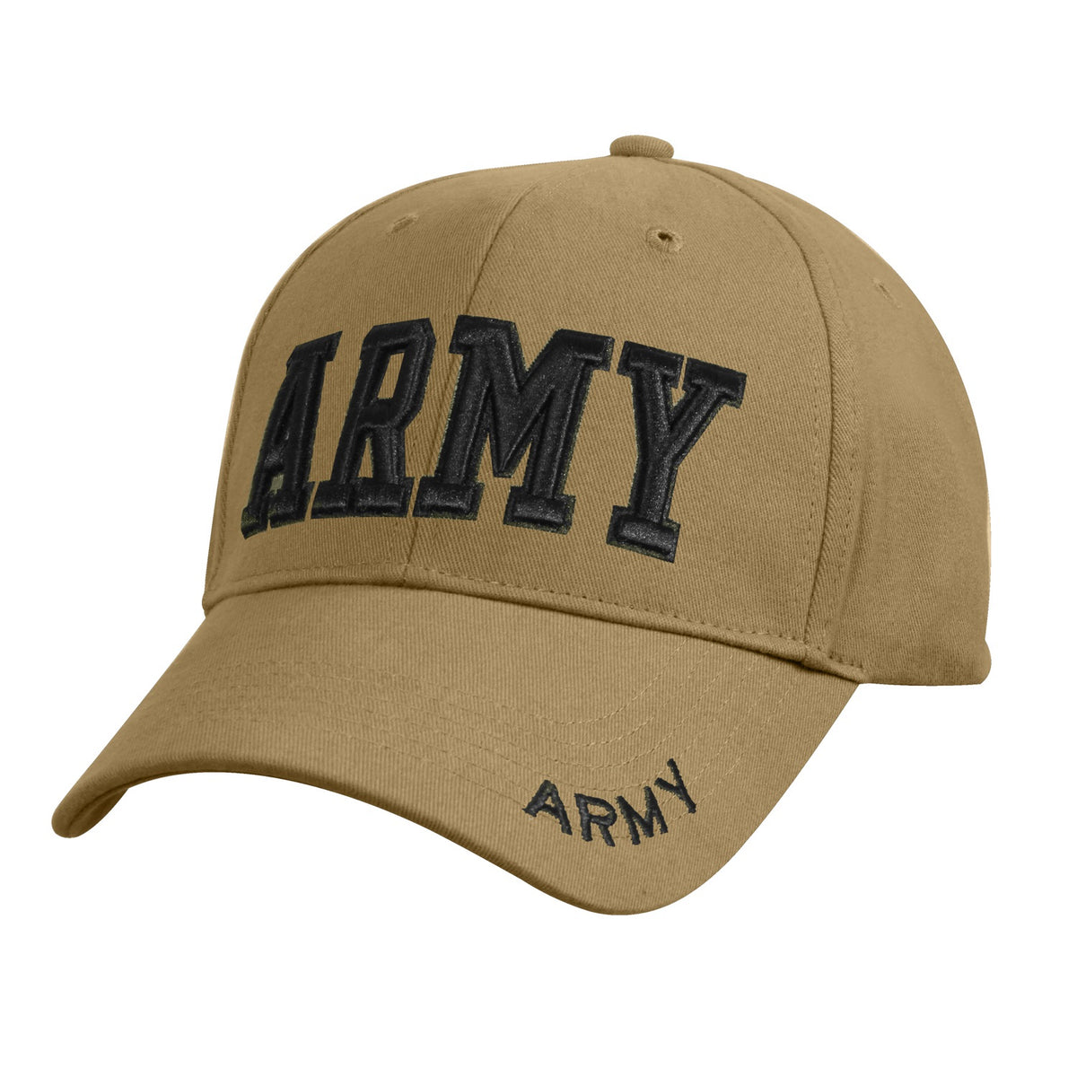 Rothco Deluxe Army Embroidered Low Profile Insignia Cap Coyote Brown