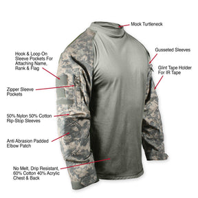 CLEARANCE - Rothco Military NYCO FR Fire Retardant Combat Shirt