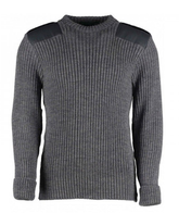 Grey Woolly Pully with Epaulets